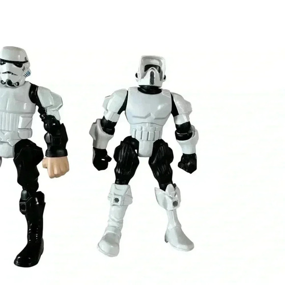 Hasbro Star Wars Hero Mashers Figure Lot Of 5  w Weapons Darth Vader Luke - Picture 5 of 8